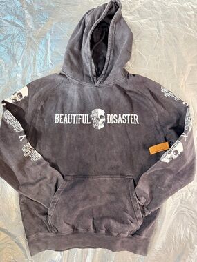 NEW XL Beautiful Disaster Hooded Sweatshirt -HATING ME WONT MAKE YOU PRETTY